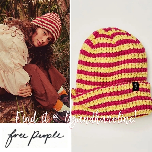 Free People Accessories - New! Free People Stripe It Up Cool Down Beanie